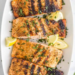 Grilled salmon