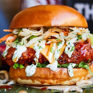 Thai Fried Chicken Burger